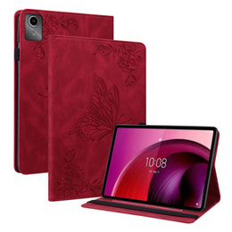 θήκη για το Lenovo Tab M11, Butterfly, κόκκινη