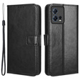 Θήκη με πτερύγιο για Motorola Edge 30 Fusion 5G, Crazy Horse Wallet, μαύρη