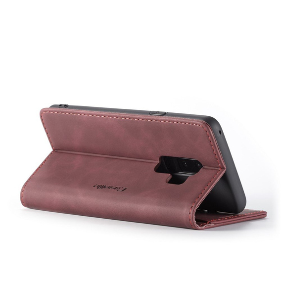 θήκη CASEME για Samsung Galaxy S9 Plus, Leather Wallet Case, μπορντό