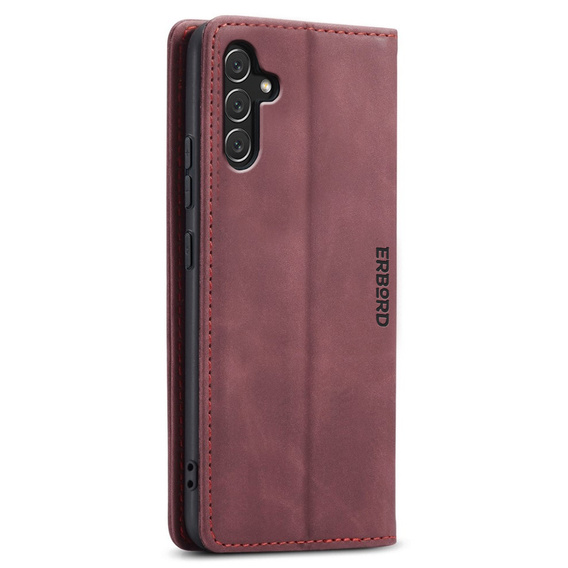 Θήκη για Samsung Galaxy A54, ERBORD Vintage, πορτοφόλι με πτερύγιο, κόκκινη