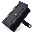 Θήκη με πτερύγιο για Samsung Galaxy S23, Wallet Zipper Pocket, μαύρη