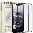 2x Μετριασμένο γυαλί για iPhone 13/13 Pro, ERBORD 3D πλήρης οθόνη