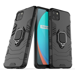 Θήκη για Realme C11 2021, Kickstand Ring, μαύρη