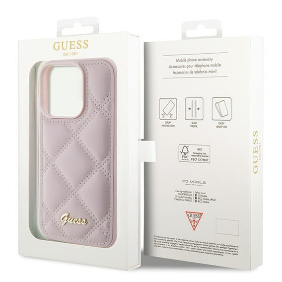 Θήκη Guess Quilted Metal Logo για iPhone 15 Pro