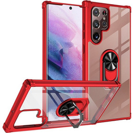 Θήκη για Samsung Galaxy S23 Ultra, Clear Ring, κόκκινη