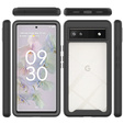Θήκη για Google Pixel 6a, Shockproof, με μεμβράνη, μαύρη