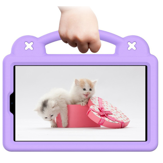 Παιδική θήκη για Samsung Galaxy Tab A7 Lite 8.7 T220/T225, Cute Patterns, με βάση, μωβ
