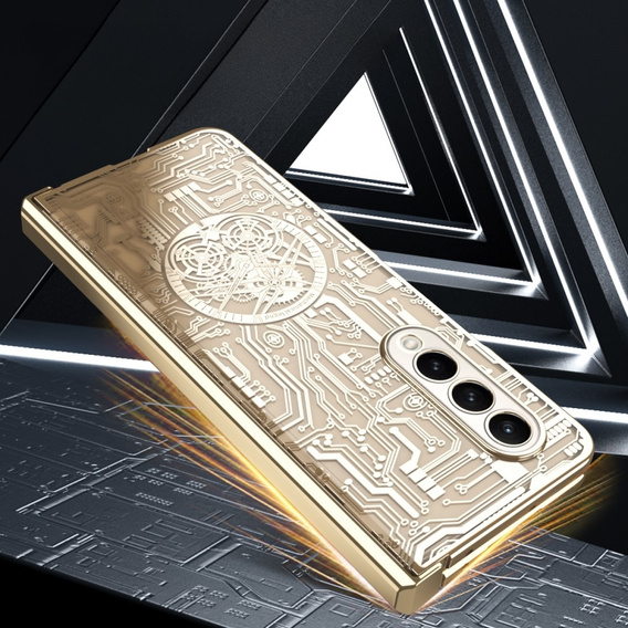 Θήκη για Samsung Galaxy Z Fold 4 5G, Mechanical Legend, χρυσή