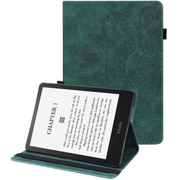 θήκη με πτερύγιο για Amazon Kindle Paperwhite 5 (2021), flower, μπλε