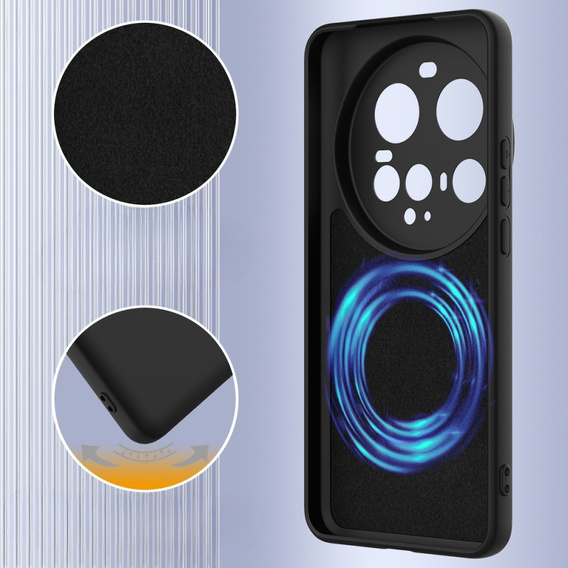Θήκη για Xiaomi 15 Ultra, Silicone MagSafe, μαύρη