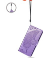 Θήκη με πτερύγιο για Motorola Edge 50 Pro, Butterfly, μωβ
