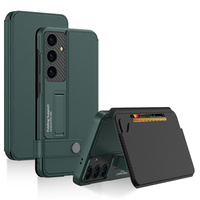 Θήκη με πτερύγιο για Samsung Galaxy S25, GKK Card Slot Wallet, πράσινη