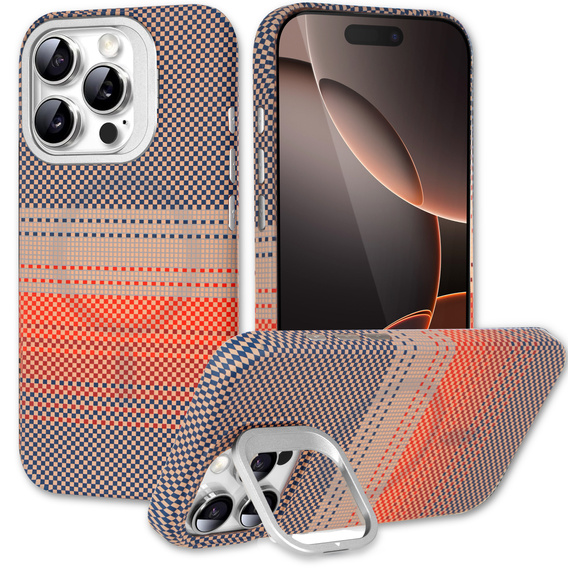 Θήκη για iPhone 16 Pro, Πλαίσιο Kickstand, για MagSafe, Sunset Grey