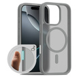 Θήκη ERBORD MagSafe για iPhone 16 Pro, Matte Case, ενεργό κουμπί, ματ / γκρι τιτάνιο