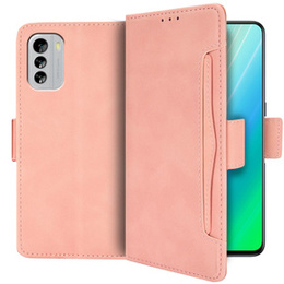 Θήκη με πτερύγιο για Nokia G60 5G, Card Slot, ροζ