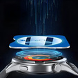 2x ERBORD μετριασμένο γυαλί για Huawei Watch GT 5 46mm, με πλαίσιο τοποθέτησης