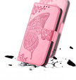 Θήκη με πτερύγιο για Motorola Edge 60 / 60 Fusion, Butterfly, ροζ rose gold