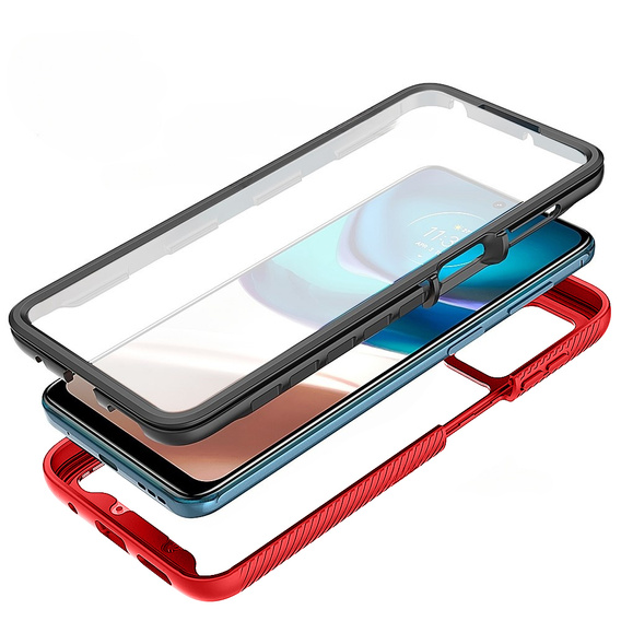Θήκη για Motorola Moto G42 4G, Shockproof, με μεμβράνη, κόκκινη