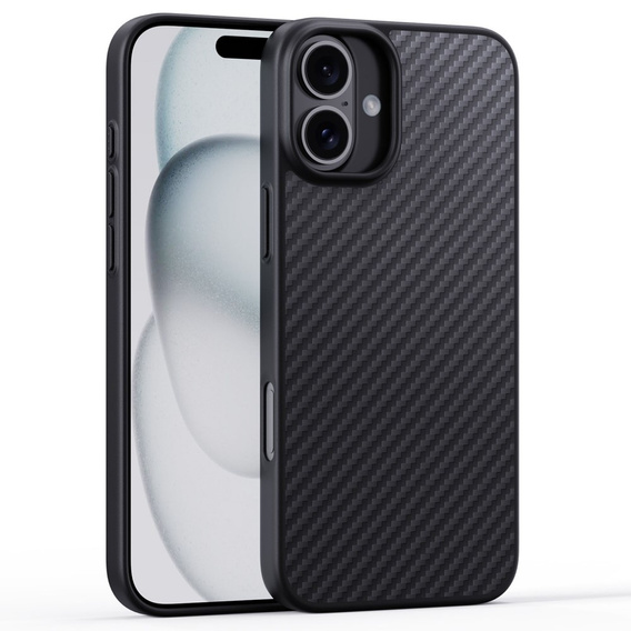 Θήκη για iPhone 16 Plus, Aramid Fiber Cover, μαύρη