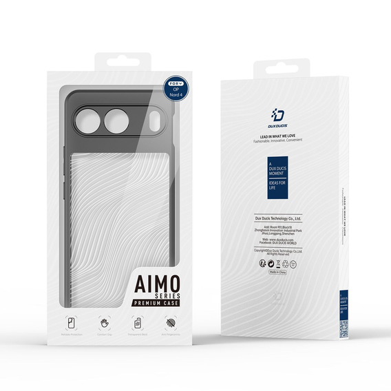 θήκη DuxDucis για το OnePlus Nord 4, Aimo Case, διαφανής / μαύρη