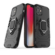 Θήκη για iPhone 12 Mini, Kickstand Ring, μαύρη