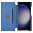 Θήκη με πτερύγιο για Samsung Galaxy S23 Ultra, ERBORD Retro, μπλε