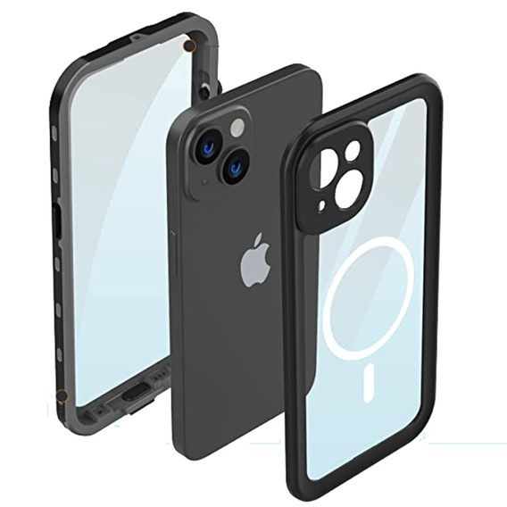 Αδιάβροχη θήκη για iPhone 14, Redpepper, για MagSafe, μαύρη