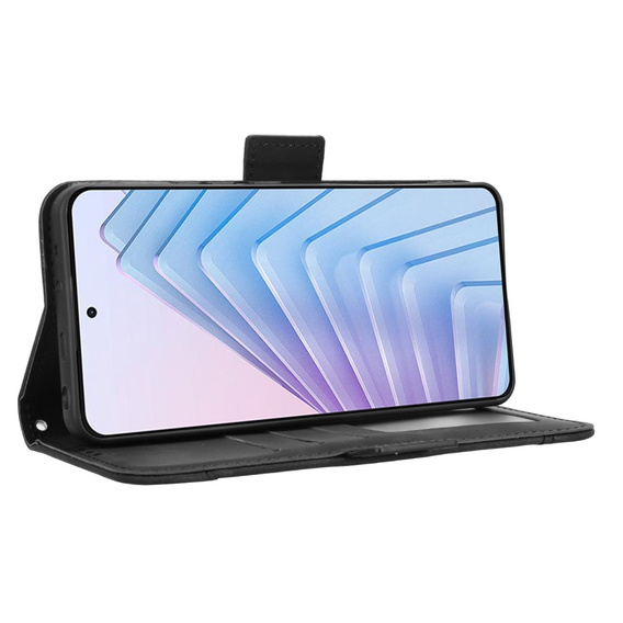 Θήκη με πτερύγιο για Xiaomi Redmi Note 14 4G, Card Slot, μαύρη
