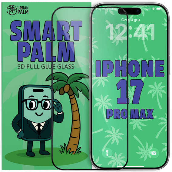 5D Smart Palm Full Glue γυαλί για iPhone 17 Pro Max
