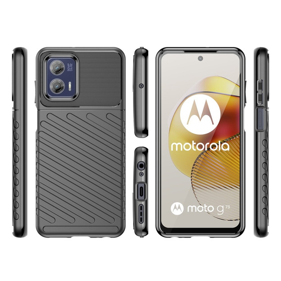 Θήκη για Motorola Moto G73 5G, Thunder, μαύρη