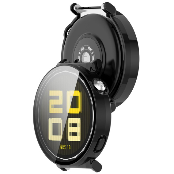 Θήκη 2σε1 + γυαλί μετριασμένο για Huawei Watch GT 5 Pro 42mm, μαύρη