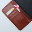 Θήκη με πτερύγιο για Motorola Moto G54 5G, Crazy Horse Wallet, καφέ