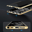Μαγνητική θήκη MagSafe Dual Glass για Samsung Galaxy S24+ Plus, χρυσή