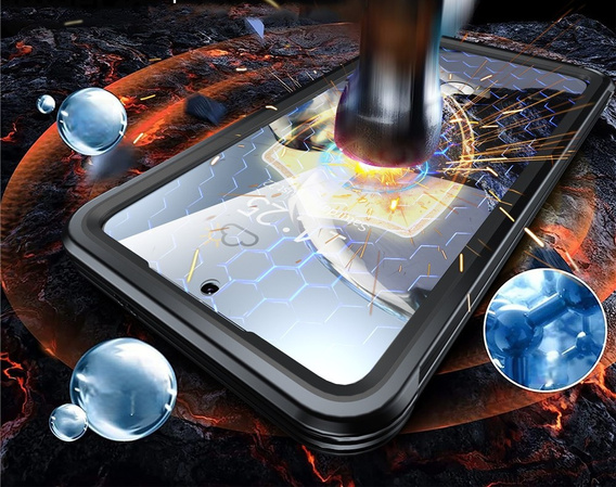 Θήκη για Samsung Galaxy S25 FE, Shockproof, με γυαλί, για MagSafe, μαύρη