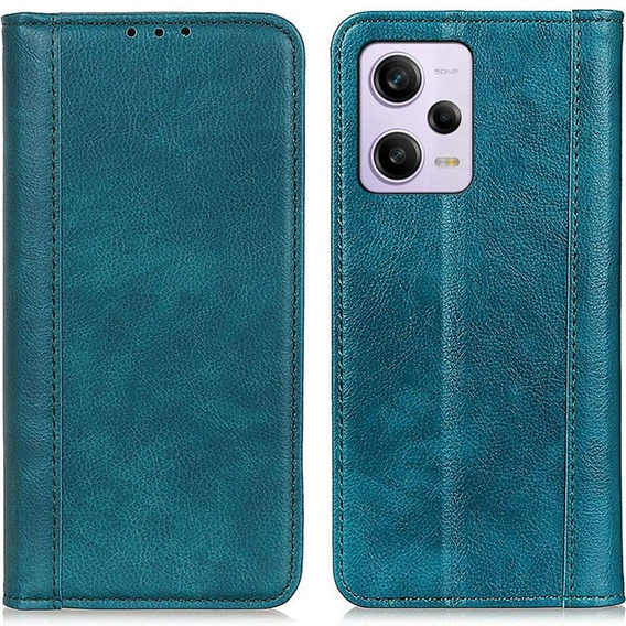 Θήκη για Xiaomi Redmi Note 12 Pro+ 5G, Wallet Litchi Leather, πράσινη