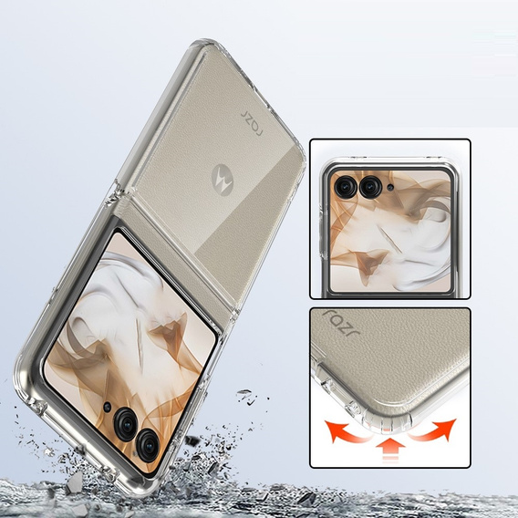 Θήκη για Motorola Razr 50 5G / Razr 60 5G, Fusion Hybrid, διαφανής