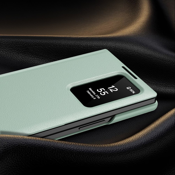 Αναδιπλούμενη θήκη για Samsung Z Fold5 5G, Smart View Wallet, πράσινη