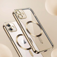 Θήκη για iPhone 16 Plus, Electro MagSafe, χρυσή + Γυαλί για την οθόνη