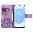 Θήκη με πτερύγιο για Samsung Galaxy S25 FE, Butterfly, μωβ