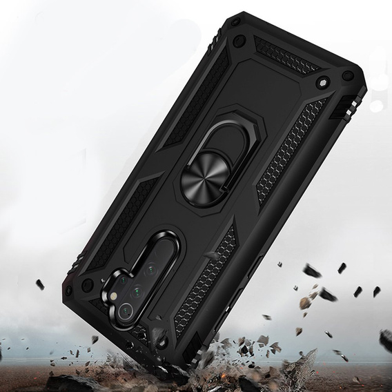 θωρακισμένη θήκη για Xiaomi Redmi Note 8 Pro, Nox Case Ring, μαύρη