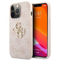 GUESS Θήκη για iPhone 13 Pro, 4G Big Metal Logo, ροζ