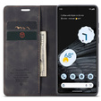 θήκη CASEME για Google Pixel 7, Leather Wallet Case, μαύρη