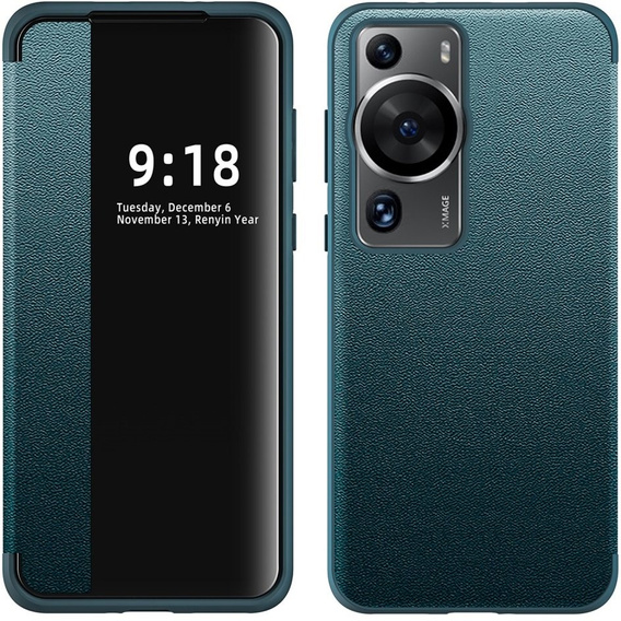 Η αναδιπλούμενη θήκη για το Huawei P60 Pro, Side View, μπλε