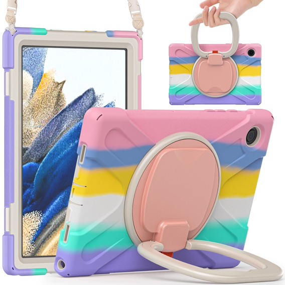 Παιδική θήκη για Samsung Galaxy tab A8 10.5 SM-X200 SM-X205, θωρακισμένη με λουράκι, μπλε