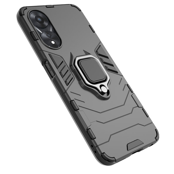 Θήκη για Oppo A78 5G, Kickstand Ring, μαύρη