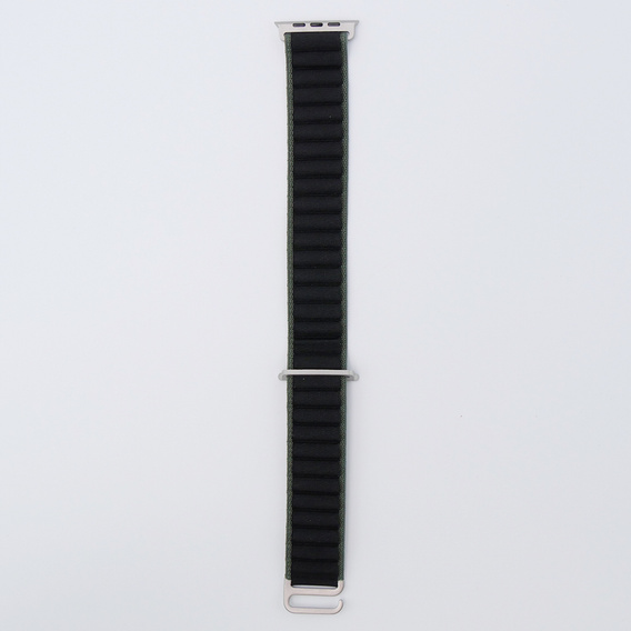 Λουράκι νάιλον για Apple Watch 1/2/3/4/5/6/7/8/SE/ULTRA 42/44/45/49mm, πράσινη / μαύρη 
