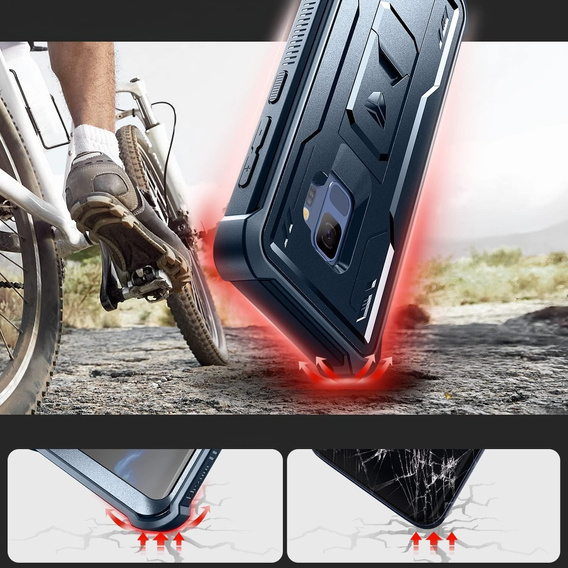 Θωρακισμένη θήκη για Samsung Galaxy S9, Dexnor Full Body, μπλε