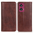 θήκη με πτερύγιο για Motorola Edge 50 Fusion 5G, Split Leather, καφέ