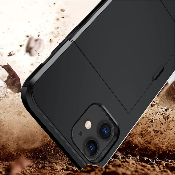 Θήκη για iPhone 11, Sliding Card Holder, μαύρη