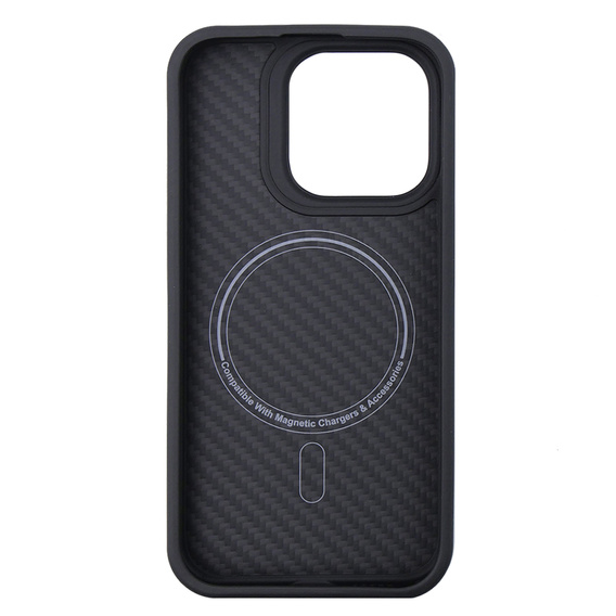 Θήκη για iPhone 15 Pro Max, Aramid Fiber Cover, μαύρη